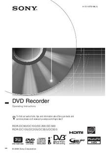 Sony RDC DC 305 manual. Camera Instructions.